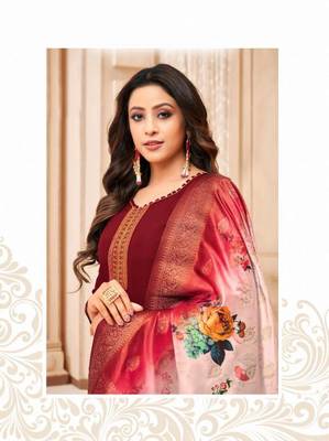 Designer Maslin Silk Semi-Stitched Salwar Suit 2