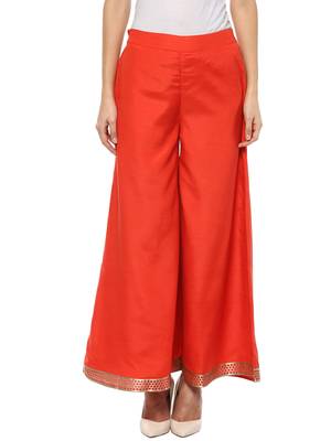 Solid Coral Palazzo 1