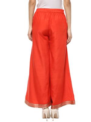 Solid Coral Palazzo 2