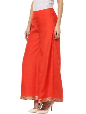 Solid Coral Palazzo 3