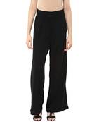 Straight Solid Black Palazzo