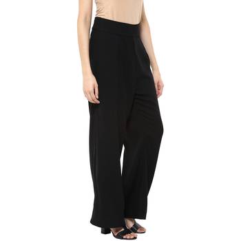 Straight Solid Black Palazzo 4