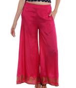 Pink Palazzo Pant With Print