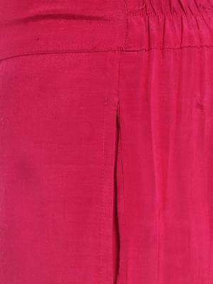 Pink Palazzo Pant With Print 5