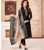 Designer Maslin Silk Semi-Stitched Salwar Suit