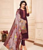 Designer Maslin Silk Semi-Stitched Salwar Suit