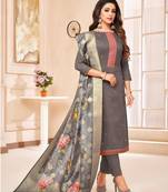 Designer Maslin Silk Semi-Stitched Salwar Suit