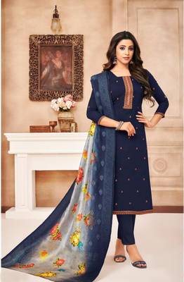 Designer Maslin Silk Semi-Stitched Salwar Suit 1