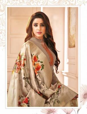 Designer Maslin Silk Semi-Stitched Salwar Suit 2