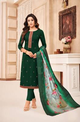 Designer Maslin Silk Semi-Stitched Salwar Suit 1