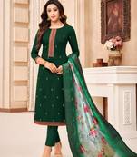 Designer Maslin Silk Semi-Stitched Salwar Suit