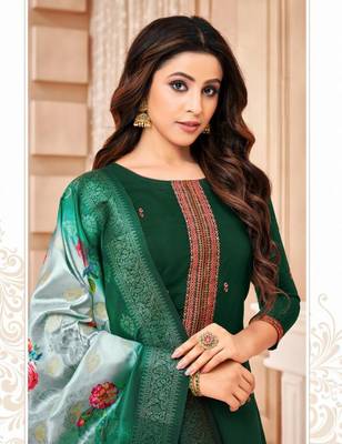 Designer Maslin Silk Semi-Stitched Salwar Suit 2