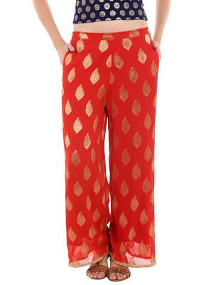 Red Festive Palazzo 1