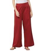 Maroon Solid Palazzo