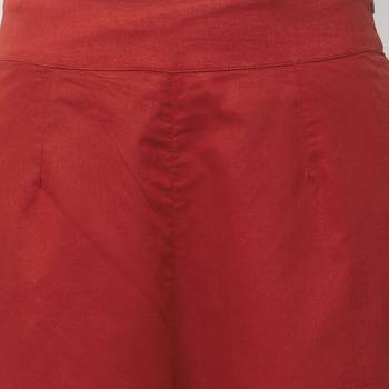 Maroon Solid Palazzo 5