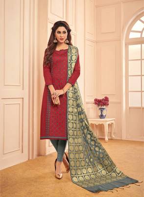 Maroon embroidered cotton salwar 1