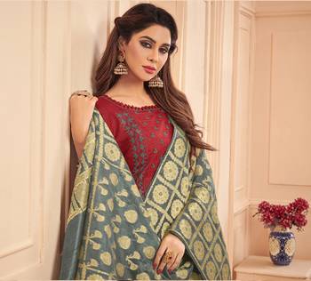 Maroon embroidered cotton salwar 2