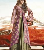 Light Violet Silk Woven Pakistani Kurtis