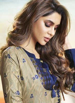 Off White Jacquard Woven Pakistani Kurtis 2