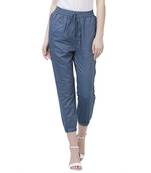 Blue Solid Pant