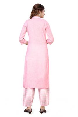 Pink plain cotton kurtas-and-kurtis 2