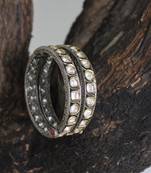 Silver Tone Victorian Uncut Bangles