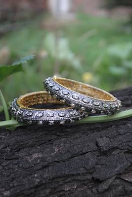 Black Silver Victorian Bangles 2