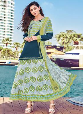 Off White Rayon Embroidered Pakistani Kurtis 1