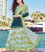 Off White Rayon Embroidered Pakistani Kurtis