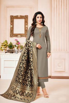 Designer Pure Cotton Jam Silk Un-Stitched Salwar Suit 1