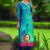 Light Blue Rayon Embroidered Long Kurtis