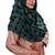 Cyan Color  Pom Pom Viscose Cotton Arabian Scarf Hijab For Women