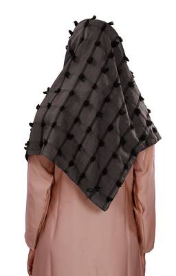  Pom Pom Viscose Cotton Arabian Scarf Hijab For Women 5