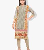 Multicolour Printed Crepe Kurti