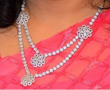 American Diamond Floral Necklace Set 2