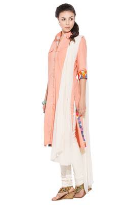 Peach Plain Cotton Salwar 2
