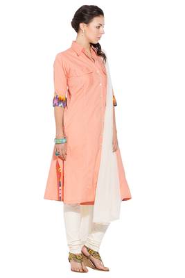 Peach Plain Cotton Salwar 3