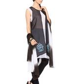 Black Embroidered Georgette Salwar