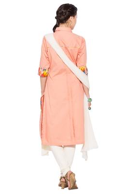 Peach Plain Cotton Salwar 4