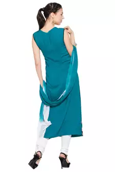 Green Embroidered Cotton Salwar