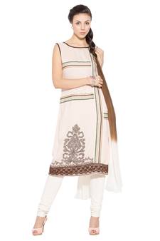 White Embroidered Cotton Salwar