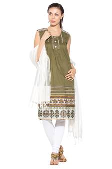 Blue Embroidered Cotton Salwar