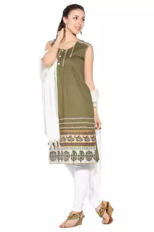 Blue Embroidered Cotton Salwar