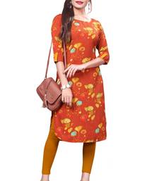 latest orange kurtis