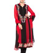 Black Embroidered Georgette Salwar