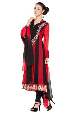Black Embroidered Georgette Salwar 2