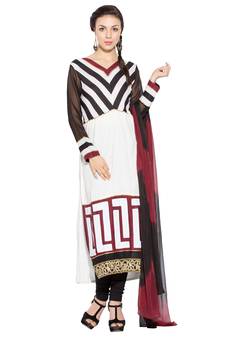 White Embroidered Cotton Salwar