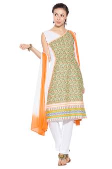 Green Embroidered Cotton Salwar