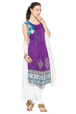 Purple Embroidered Cotton Salwar 3