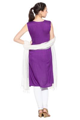 Purple Embroidered Cotton Salwar 4
